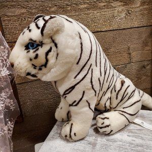 White Bengal Tiger Plush Stuffed Animal 16” Soft Toy Wildlife Realistic Look